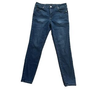 Tahari Chloe Fit Solution Ankle Jeans Size 8/29‎ Dark Wash Mid-Rise